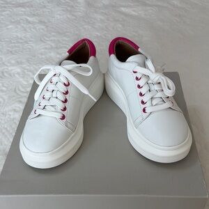 Paolo White and Pink Women's Sneakers